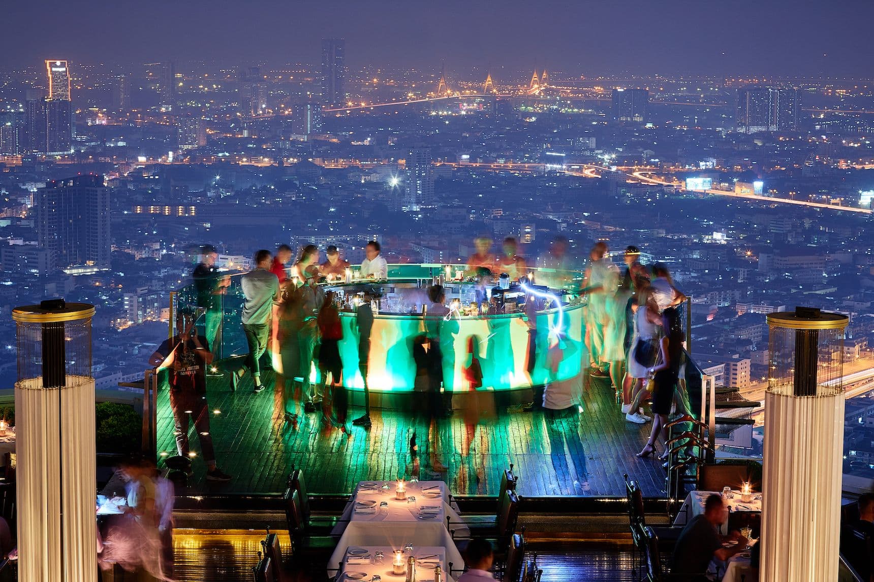 Bangkok skyline from Sky Beach